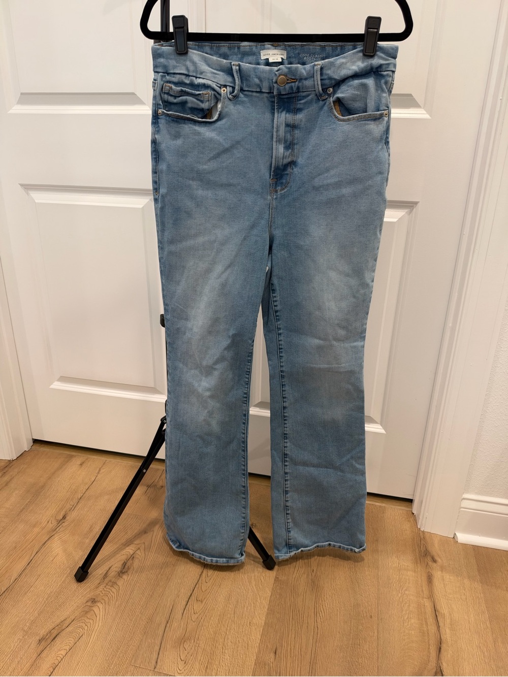 Good American Light Blue Flare Jeans